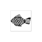 Cute Funny Fish Nautical Kinder Personal Stationer Rubberstempel (Afrduk)