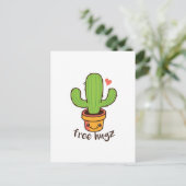 Cute Funny FREE HUGS Hugz Cacti Cactus Prickly Briefkaart (Staand voorkant)
