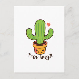 Cute Funny FREE HUGS Hugz Cacti Cactus Prickly Briefkaart