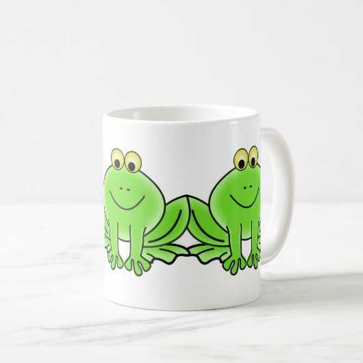 Cute Funny Frog Koffiemok (Voorkant rechts)