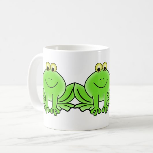 Cute Funny Frog Koffiemok (Voorkant links)