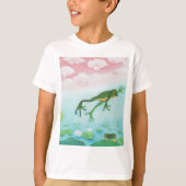 Cute Funny Frog springt in de Pond T-shirt (Voorkant)