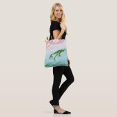 Cute Funny Frog springt in de Pond Tote Bag (Op model)