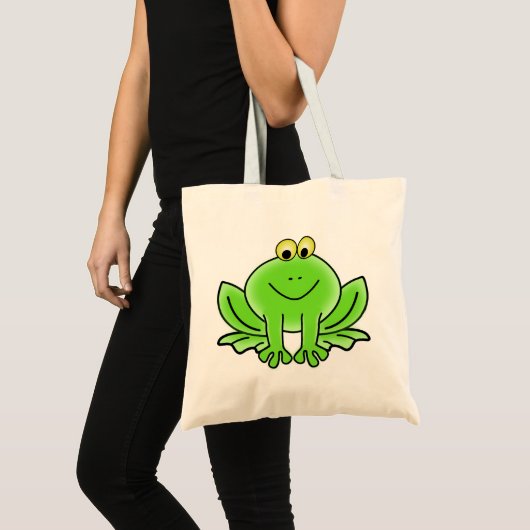Cute Funny Frog Tote Bag (Voorkant (product))