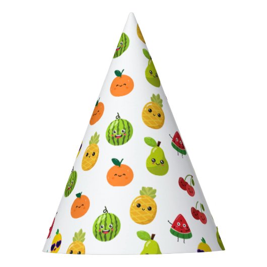 Cute Funny Fruit Birthday Paper Party Hats Feesthoedjes (Voorkant)