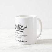 Cute Funny Funtie Aunt Definition Koffiemok (Voorkant rechts)