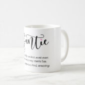 Cute Funny Funtie Aunt Definition Koffiemok (Voorkant rechts)