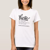 Cute Funny Funtie Aunt Definition T-shirt (Voorkant)