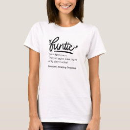Cute Funny Funtie Aunt Definition T-shirt