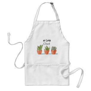 Cute Funny Garden Grown Pots Chef Apron Standaard Schort