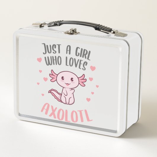 Cute Funny Gewoon een meisje dat van axolotl houdt (Voorkant)