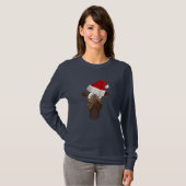 Cute Funny-Giraffe in kerstkerstkerstkerstkerstker T-shirt (Voorkant volledig)