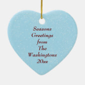 Cute Funny Giraffe in Santa Hat Keramisch Ornament (Achterkant)