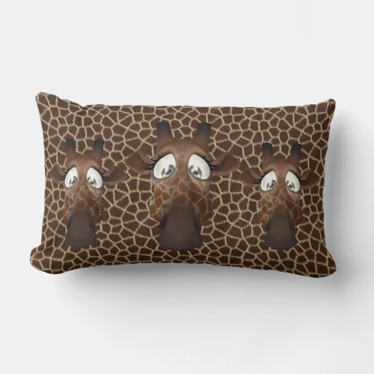 Cute Funny Giraffes Animal Fur Pattern Kussen (Voorkant)