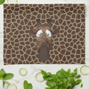 Cute Funny Giraffes Animal Fur Pattern Theedoek