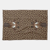 Cute Funny Giraffes Animal Fur Pattern Theedoek (Horizontaal)