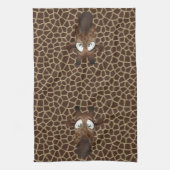 Cute Funny Giraffes Animal Fur Pattern Theedoek (Verticaal)