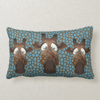 Cute Funny Giraffes Blue Fur Pattern Kussen