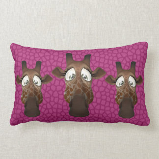 Cute Funny Giraffes Roze fur Patroon Kussen