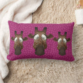 Cute Funny Giraffes Roze fur Patroon Kussen (Deken)