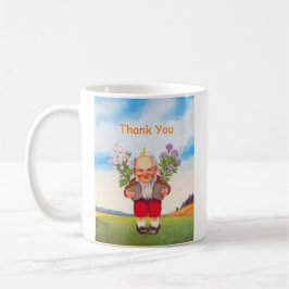 Cute Funny Gnome Dank u Duits Afbeelding Koffiemok