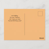 Cute Funny Goat Humor Custom Birthday Briefkaart (Achterkant)