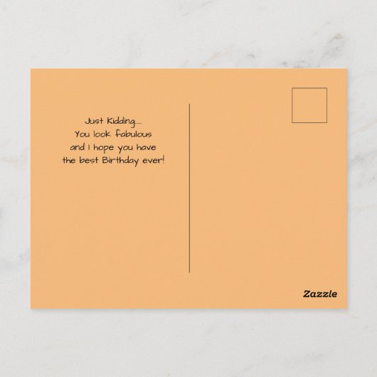 Cute Funny Goat Humor Custom Birthday Briefkaart (Achterkant)