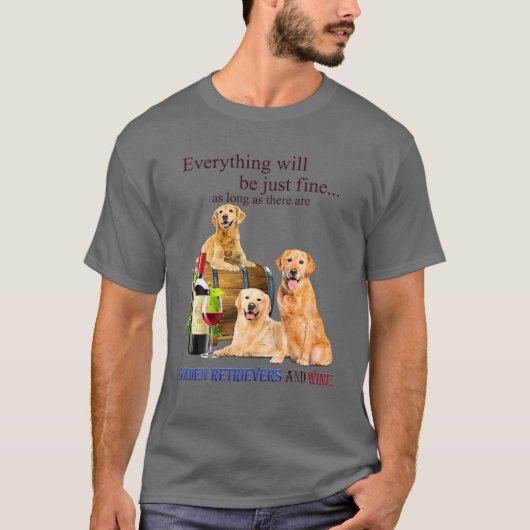 Cute Funny Golden Retriever Dog Gift Mannen T-shirt (Voorkant)