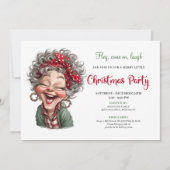 Cute Funny Grandma Cartoon Christmas Humor Comic  Kaart (Voorkant)