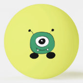 Cute Funny Green Alien Pingpongbal (Achterkant)