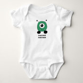 Cute Funny Green Alien Romper (Voorkant)