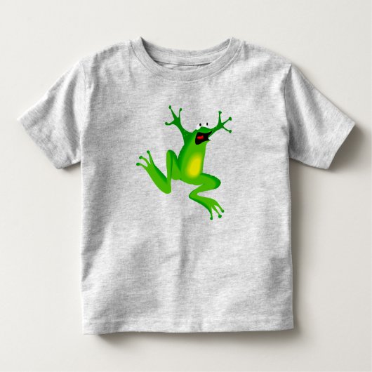 CUTE FUNNY GREEN FROG KINDER SHIRTS (Voorkant)