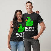 Cute Funny Green Rubber Duck Lover Sunglasses Luck T-shirt (Unisex)