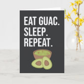 Cute Funny Guacamole Cards Avocado Fruit Humor Kaart (Gele Bloem)