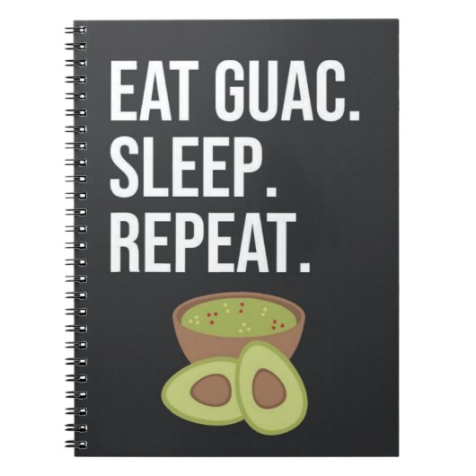 Cute Funny Guacamole Gifts Avocado Fiesta Healthy Notitieboek (Voorkant)