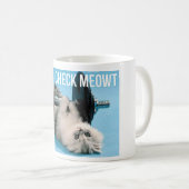 Cute Funny Gym Cat - Check Meowt Koffiemok (Voorkant rechts)