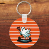 Cute Funny Halloween Boo Ghost Sleutelhanger (Voorkant)