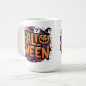 Cute funny halloween koffiemok (Voorkant links)