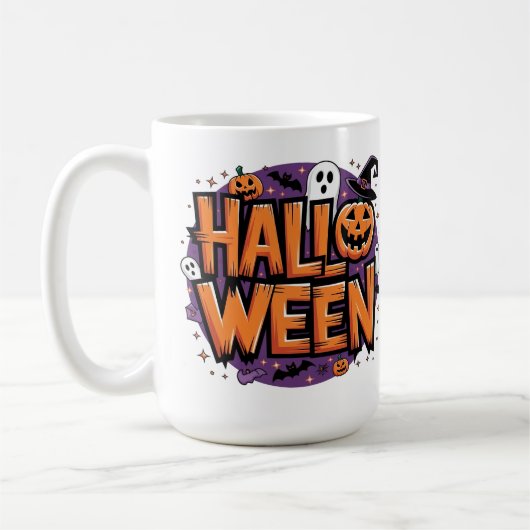 Cute funny halloween koffiemok (Links)