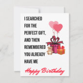 Cute Funny Happy Birthday Card voor hem en haar Feestdagenkaart (Voorkant)