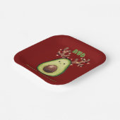 Cute Funny Happy Christmas Avocado Party  Papieren Bordje (Gebogen)