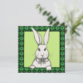 Cute Funny  Happy Easter Bunny, gepersonaliseerd (Staand voorkant)