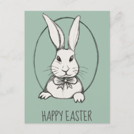 Cute Funny  Happy Easter Bunny, gepersonaliseerd Briefkaart