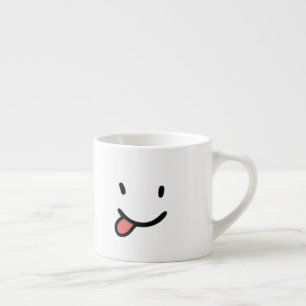 Cute Funny Happy Face Tongue Espresso Kop