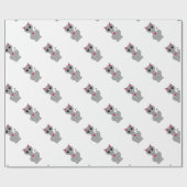 Cute Funny Happy Grey Cat Cadeaupapier (Vlak)