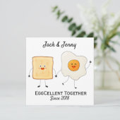 Cute Funny Happy Toast Eggcelent Samen (Staand voorkant)