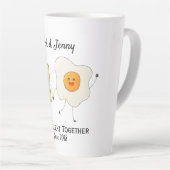 Cute Funny Happy Toast Eggcelent Samen Latte Mok (Rechterhoek)