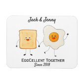 Cute Funny Happy Toast Eggcelent Samen Magneet (Horizontaal)