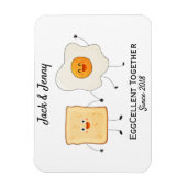 Cute Funny Happy Toast Eggcelent Samen Magneet (Verticaal)