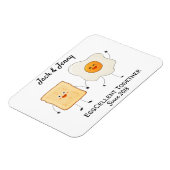 Cute Funny Happy Toast Eggcelent Samen Magneet (Linkerzijde)